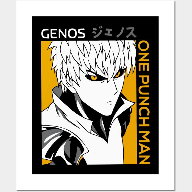 Genos OPM anime Fanart Wall Art by Planet of Tees